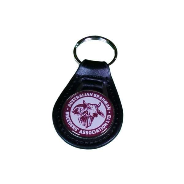 Round Leather Keyring