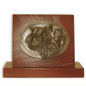 Bull Or Heifer Head On Timber Stand
